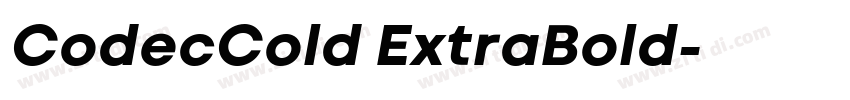 CodecCold ExtraBold字体转换 CodecCold ExtraBold字体转换